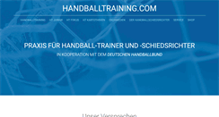 Desktop Screenshot of handballtraining.com