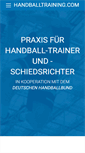 Mobile Screenshot of handballtraining.com