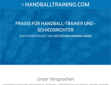 Tablet Screenshot of handballtraining.com